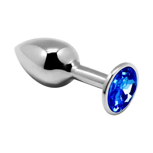 Металлическая анальная пробка с кристаллом Alive Mini Metal Butt Plug Blue L photo 1