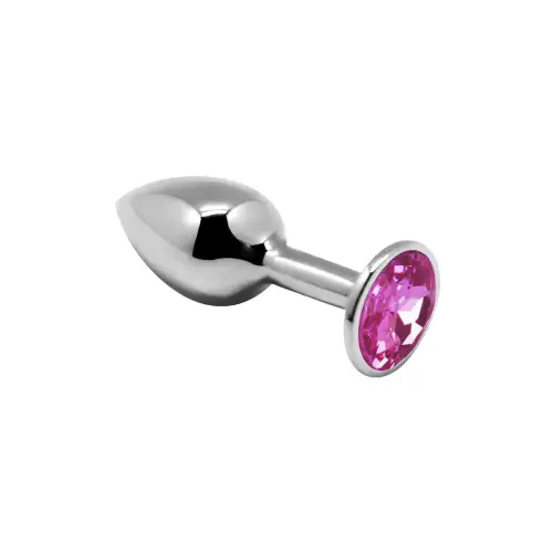 Металлическая анальная пробка с кристаллом Alive Mini Metal Butt Plug Pink S photo 1