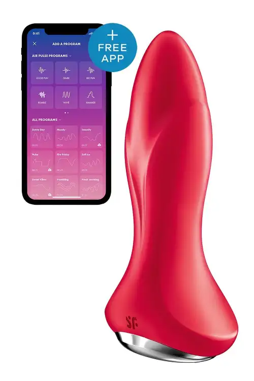 Анальная смарт-вибропробка с жемчужным массажем Satisfyer Rotator Plug 1+ Red photo 1