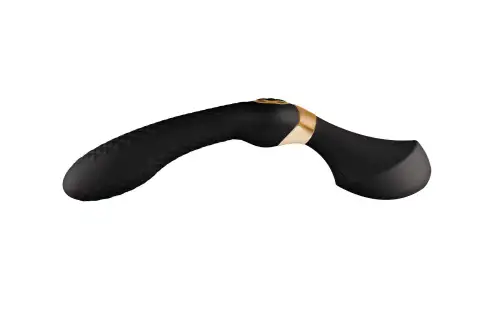 Вибромассажер Shunga Zoa Black, двусторонний photo 1