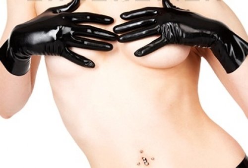Короткие перчатки из литого латекса Latex Moulded Gloves Short, 25 см photo 1