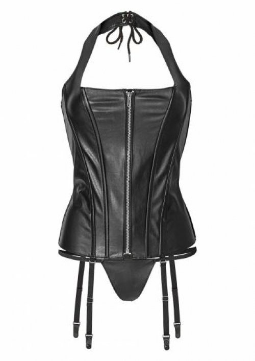 Черный корсет на молнии, размер S photo 1