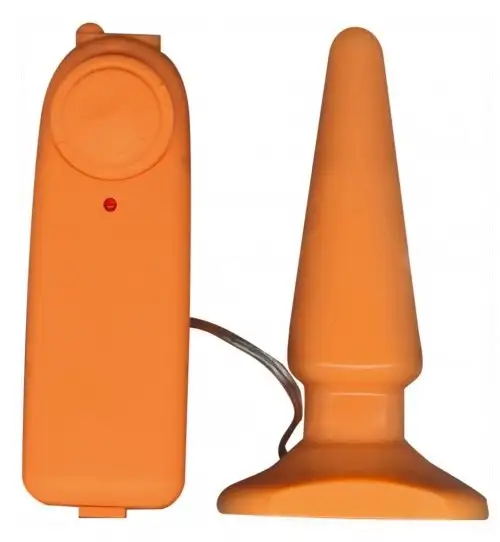 Анальный вибратор FUNKY VIBATING BUTTPLUG ORANGE photo 1