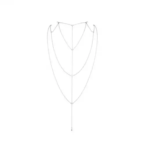 Украшение Bijoux Indiscrets Magnifique Back and Cleavage Chain - Silver photo 1