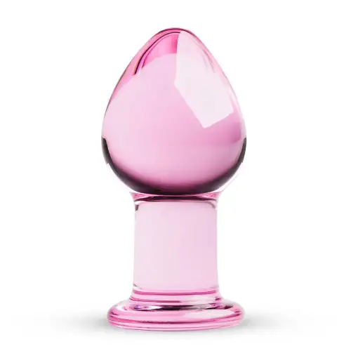 Розовая анальная пробка из стекла Gildo Pink Glass Buttplug No. 27 photo 1