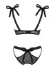 Полупрозрачный эротический комплект Obsessive Obsessivia 2pcs set black S/M, бюстгальтер и трусики photo 4