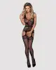 Бодистокинг Obsessive Bodystocking F217 XL/XXL, элегантный силуэтный рисунок, имитация чулок photo 3