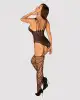 Ажурный бодистокинг под паутину Obsessive Bodystocking G325 black S/M/L, черный, комбинезон photo 4
