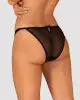 Полупрозрачные трусики с подвеской Obsessive Ivannes panties black S/M, черные photo 2