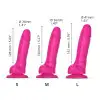 Реалистичный фаллоимитатор Strap-On-Me Sliding Skin Realistic Dildo Fuchsia - L, эффект подвижной photo 3