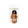 Трусики-бразилиана Penthouse Adore Me S/M White, цветочное кружево, тонкие ремешки, бантики photo 3