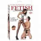 Кожаные мужские трусы на поводке Leather Jockstrap and Leash Set photo 1