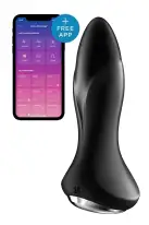 Анальная смарт-вибропробка с жемчужным массажем Satisfyer Rotator Plug 1+ Black photo 1