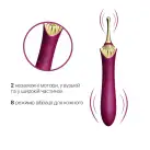 Вагинально-клиторальный вибратор Zalo — Bess Velvet Purple, мультифункциональный с насадками photo 3