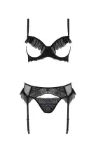 Комплект Passion KERRIA SET WITH OPEN BRA black L/XL - ECO Passion photo 3