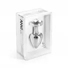 Анальная страза Diogol Anni round stainless steel с кристаллом Сваровски, 35мм photo 2