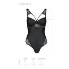 Боди из эко-кожи и кружева Loona Body black XXL/XXXL - Passion photo 5