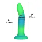Светящийся в темноте фаллоимитатор ADDICTION Rave 8″ Glow in the Dark Dildo Blue Green, 20,3 см photo 4