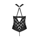 Сетчатый боди с халтером и ритмичным рисунком Hima Body black XXL/XXXL - Passion photo 4