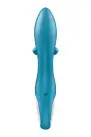 Вибратор кролик с тройным отростком Satisfyer Embrace me Turquoise, 2 мотора, диаметр 3,6 см photo 6