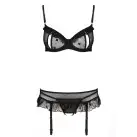Сексуальный комплект с поясом для чулок LOVELIA SET black L/XL - Passion photo 3