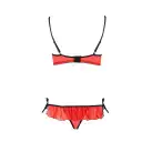 Комплект белья CHERRY SET OpenBra red S/M - Passion Exclusive: открытый лиф, трусики-юбочка photo 4