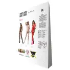 Бодистокинг с имитацией чулок и ажурной вставкой Passion BS072 red photo 6