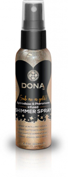 Спрей для тела с блестками DONA Shimmer Spray Gold (60 мл) photo 1