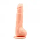 Вибромассажер JEFF STRYKER 8.9 Vibrating Dildo/PVC+ABS Flesh  photo 3