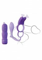 Эрекционное кольцо Ass-Gasm Vibrating Rabbit на пенис и мошонку с анальным стимулятором фиолетовый с photo 3